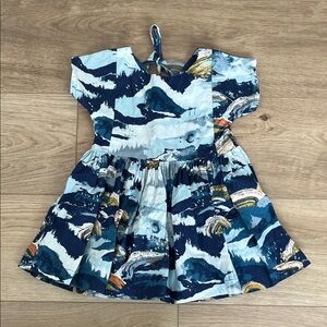 Urbane Oceanic Blue and White Kids Dress